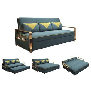 Modern Living Room โซฟาเตียงตัดต่อผ้าพับได้3ใน1เตียงโซฟา Queen ขนาดกรอบโลหะโซฟา <span class=keywords><strong>Cum</strong></span> เตียงคู่ - Product Image 6