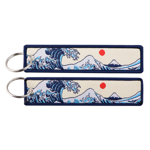 25 diseños de llaveros con motivos de ondas japonesas y colgantes de Koi, estilo nacional Xianhe, para decoración de tarjetas de identificación de estudiantes - Product Image 4