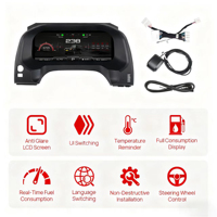 Écran d'affichage LCD de tableau de bord de voiture de 12,3 pouces pour Toyota Prado 2010-2023, écran d'instrument, compteur de vitesse, groupe d'instruments Linux, lecteur DVD