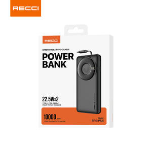 RECCI RPB-P58 10000mAh 22.5W Chargeur portable à charge rapide avec câble rétractable intégré - Product Image 4