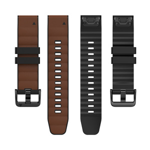Montre intelligente <span class=keywords><strong>QuickFit</strong></span> 26mm 22mm Cuir Nylon <span class=keywords><strong>Bracelet</strong></span> en silicone pour <span class=keywords><strong>Garmin</strong></span> Quatix 8 Fenix 8 <span class=keywords><strong>Bracelet</strong></span> Forerunner 965 - Product Image 6