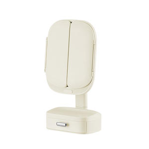 Espejo de Maquillaje LED Ovalado de Sobremesa con Luz Ajustable para Tocador de Mujer - Product Image 1