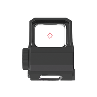 Lunette holographique 1X tactique réglable en aluminium, étanche IP67, fenêtre large, longue durée de vie de la batterie, laser rouge, extérieur