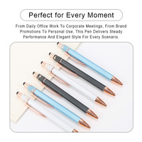Stylo à bille en métal avec logo personnalisé, multifonctionnel, stylo tactile pour écran de téléphone, stylo à bille créatif avec fonction fidget spinner