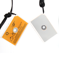 Miroir de signalisation multifonctionnel de survie en plein air de 2 x 3 pouces avec sifflet de signalisation pour kit de camping