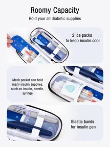 Estuche de Viaje para Insulina, Estuche de Viaje para Diabéticos de EVA con 2 Paquetes de Gel Refrigerante para Plumas de Insulina y Suministros para Diabéticos - Product Image 4