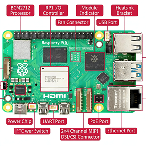 ชุดพัฒนา Raspberry Pi 5 ของแท้คุณภาพสูง 100% ขายส่ง Raspberry Pi 5 รุ่น 2GB 4GB 8GB 16GB RAM มีสินค้าในสต็อก - Product Image 3