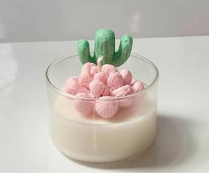 Vela <span class=keywords><strong>de</strong></span> Cera <span class=keywords><strong>de</strong></span> Soja con Aroma a Cactus y Plantas Suculentas, Maceta Decorativa Creativa para Festivales, Adorno Festivo con Fragancia para Dormitorio - Product Image 5