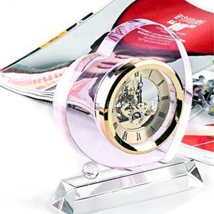 Sang trọng pha lê bảng đồng hồ-phong cách nhà & phòng khách trang trí máy tính để bàn, cơ khí đồng hồ không khí cho bàn hiển thị - Product Image 5