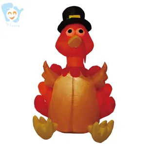 2.4m 8ft Custom Lighted Outdoor Indoor Inflatable Turkey Thanksgiving Decoration