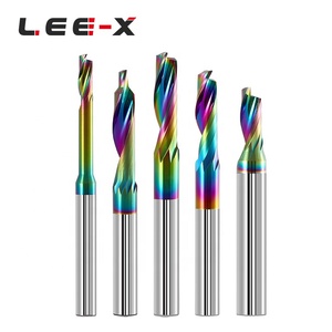 Цветные концевые фрезы DLC с одной канавкой, карбидные фрезы для станка с ЧПУ, 4*25*50 мм для алюминиевой концевой фрезы с одной канавкой - Product Image 3