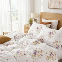 Housse de couette en coton imprimée pigmentaire personnalisée, lavable, 40 pièces, 130x70, 3 pièces, style chinois, motif floral, polyester, directement de l'usine