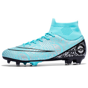 Nuevas botas de fútbol de caña alta para exteriores, unisex, con tacos largos, para estudiantes de primaria y secundaria y adolescentes. - Product Image 5