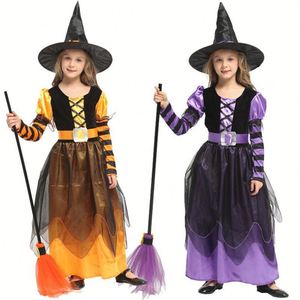 Disfraz de Halloween Unisex Adulto Bruja Princesa y Fantasma Mascarada Fiesta Completo Con Sombrero para Obras y Espectáculos Escolares - Product Image 1