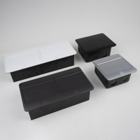 KLASS Boîtier de panneau en aluminium robuste pour prises de table et de sol, modulaire 3, 4, 6, 8 modules, CE CB, pour hôtels