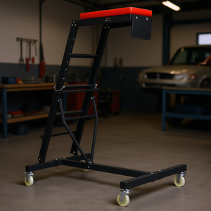 Plataforma Elevadora Automotriz de 49.6-75.6 Pulgadas, Altura Ajustable, Capacidad de 400 Libras, Plegable, con Ruedas Giratorias, para Reparación de Automóviles - Product Image 2