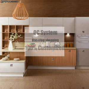 Italien Combinaison Contemporain Armoires De <span class=keywords><strong>Cuisine</strong></span> avec Formica Stratifié et Blanc Laqué Mat - Product Image 1