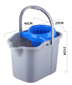 30L Large Capacity Heavy Duty Commercial Plastic Multifunctional Squeeze Cleaning Bucket
