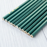 Crayons hexagonaux en bois verts 2B en vrac pour l'école, le dessin, le croquis, la papeterie pour enfants, vente en gros