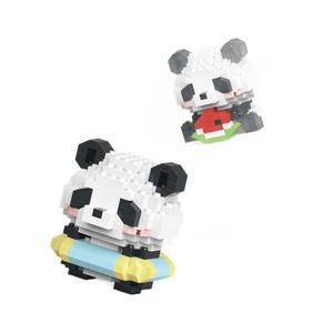 Blocs de construction micro Panda multi-positions mignons - Mini briques jouets avec accessoires pour un assemblage <span class=keywords><strong>DIY</strong></span> amusant et une décoration charmante - Product Image 6
