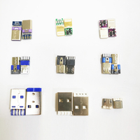 Connecteur mâle Type C USB 3.1, soudure USB 2.0 Type C Mâle 16Pin PCB A Plug LCP Blanc Connecteur