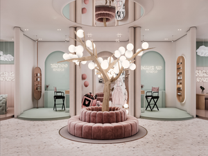 Luxury Salon Display Counter Customizable Led Lighting Stone <b>Top</b> For Salon Store Furniture Fixture Beauty Shop Interior Design - Product Image 3