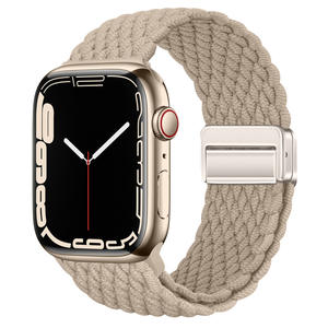 Correa de reloj tejida de nailon transpirable de ultra lujo para <span class=keywords><strong>Apple</strong></span> IWatch 10/9/8 hebilla de acero inoxidable incluida - Product Image 2