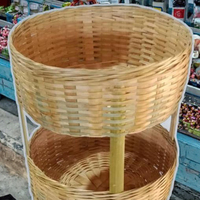 Panier en bois tissé à la main de haute qualité pour pique-nique, idéal pour le rangement