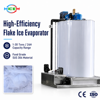Évaporateurs à glace en paillettes personnalisés, compresseur à économie d'énergie, durable, faible bruit, contrôle PLC pour machines à glace à eau douce et à eau de mer