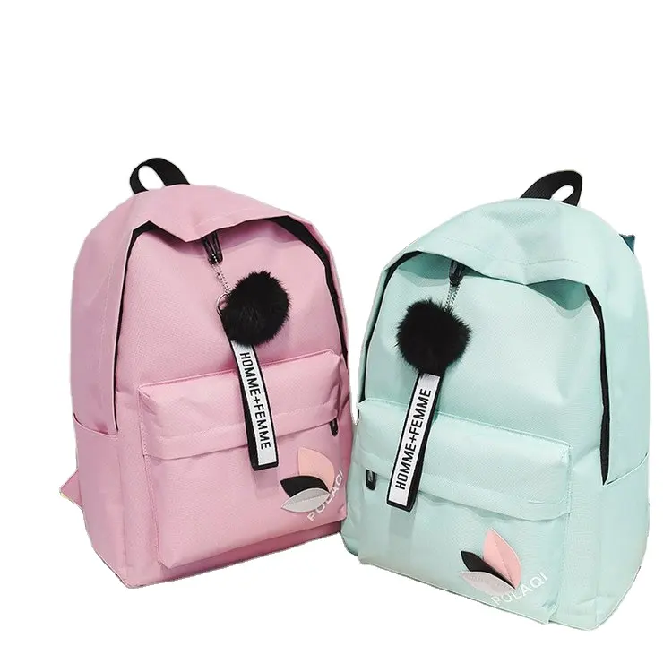 Fashion leaves shoulder bag female 2022 junior student high school backpack bags Korean version simple large capacity travel bag