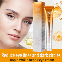 MOLIANJI Crème Contour des Yeux OEM 360° Anti-Poches et Cernes, Soin Visage pour les Poches sous les Yeux