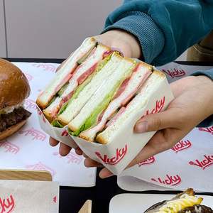 Papel de Envolver para Alimentos con Recubrimiento Personalizado de PE, Antigrasa, de Grado Alimenticio, para Hamburguesas, Pizza, Pasteles, para Envasado de Comida Rápida para Llevar - Product Image 5