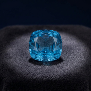 Topacio Azul Natural, Corte Cojín de 12x12mm, Gemas Facetadas Sueltas al por Mayor para Joyería, Certificado por Terceros GOPIKA - Product Image 1