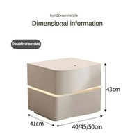 Ensemble de 2 tables de chevet modernes de luxe à prix d'usine Table de chevet intelligente avec recharge sans fil pour hôtel