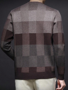 Tùy Chỉnh Người Đàn Ông Của Mùa Thu Mùa Giản Dị Ngư Dân Phong Cách Crewneck Áo Len Chống Thu Nhỏ Màu Grey Áo Thun Áo Len - Product Image 2