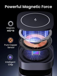 Estación de Carga Magnética Plegable UGREEN MagFlow 2 en 1, Cargador Inalámbrico Rápido Compatible con <span class=keywords><strong>iPhone</strong></span> 17 Air, 17 <span class=keywords><strong>Pro</strong></span>, 17 <span class=keywords><strong>Pro</strong></span> <span class=keywords><strong>Max</strong></span> - Product Image 4