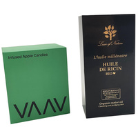 Boîte à tiroir coulissant de luxe en carton rigide, cosmétiques personnalisés avec boîte d'emballage en corde de ruban