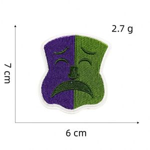 Factory Sell Mardi Gras Festival Theme Iron on Embroidery Funny Mask Drum Top Hat Patch for Decoration - Product Image 3
