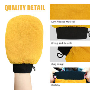 LOGO <span class=keywords><strong>Hammam</strong></span> Gant Exfoliant Marocain Nettoyage En Profondeur Corps <span class=keywords><strong>Douche</strong></span> Gommage Peau Morte Dissolvant Viscose Gants De Bain Exfoliants - Product Image 3