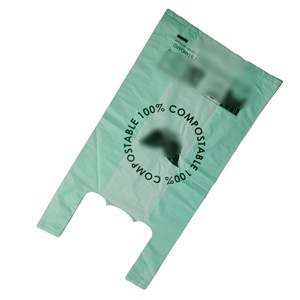 Sacs en PE compostables et biodégradables pour t-shirts, personnalisables, pour restaurants, plats à emporter et courses, en promotion - Product Image 1