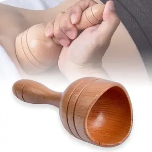 Hölzerner schwedischer Massage becher Manueller Anti-Cellulite-Saugnapf und Therapie-Pilzmassage-Faszien massage werkzeuge