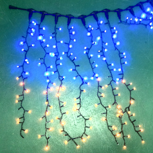 Cadena de luces de cortina de ventana de Color de alta calidad Año Nuevo 2025 gran oferta Cable de goma IP67 Led para decoración navideña con Flash - Product Image 1