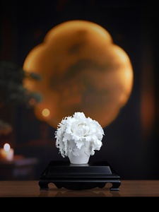 Fleur en céramique de style chinois, en porcelaine blanche de Dehua, du patrimoine culturel immatériel, collection « La prospérité épanouit » de <span class=keywords><strong>Liu</strong></span> Mingzhi de Mingshantang - Product Image 4