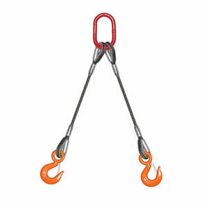 <span class=keywords><strong>2</strong></span>トン<span class=keywords><strong>2</strong></span>脚ワイヤーロープリフティングスリング/ワイヤーロープスリング卸売価格 - Product Image 3