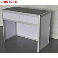Mostrador Plegable de Aluminio Resistente, Expositor para Consultoría, Vitrina para Stand de Exhibición
