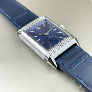 Đồng hồ nam cơ khí mặt chữ nhật kiểu dáng mới 2024, hai mặt số, múi giờ đảo chiều, thiết kế kiểu châu Âu, dây da ETA. - Product Image 3