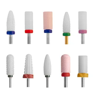 Ceramic Barrel Drill Nail Bits 3/32" Cuticle Remove Ceramic Nail File Professional Nail Beauty Accessories