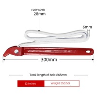 Llave de filtro de lona engrosada, ajustable, para quitar cartuchos de filtro de aceite, hecha de aleación de aluminio, herramienta manual de doble uso, sin esfuerzo