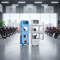 Distributeur automatique de nettoyage de casques de moto