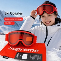 Masques de ski personnalisés transfrontaliers à double couche anti-buée pour adultes, en TPU, modèle SMITH001, taille unique, vision claire